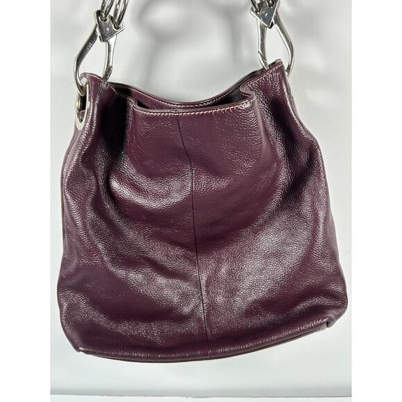Celsius Women's Red Burgundy Leather Detachable Strap Shoulder Bag Size Medium - Picture 3 of 11